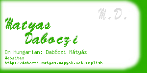 matyas daboczi business card